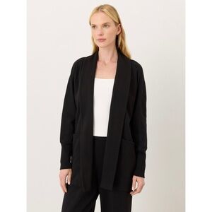 Pact “Airplane Cardigan” black open long-length cardigan (M/L)